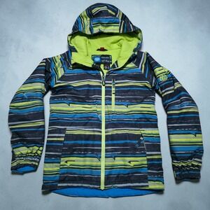 686 Boys Jinx Snowboard Ski Coat Jacket Green Blue L7W505-BLBD Size Medium